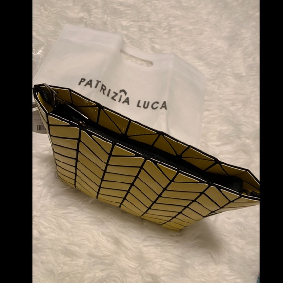 Patrizia Luca Geo Clutch Slant Squares Wristlet/Crossbody